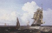 Attributed to john wilson carmichael Shipping off Scarborough (mk37) oil painting picture wholesale